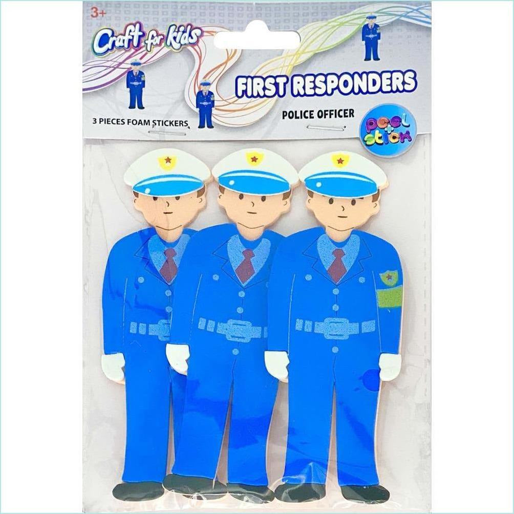Dodger Blue Craft For Kids - First Responder Foam Shapes 3/Pkg - Police