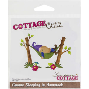 CottageCutz Die - Gnome Sleeping In Hammock