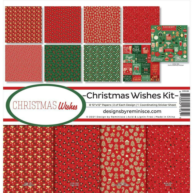 Reminisce Collection Kit 12"X12" - Christmas Wishes