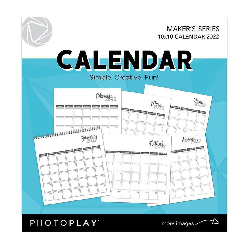 Photoplay Paper - PhotoPlay 2022 Spiral Bound Calendar 10"X10"