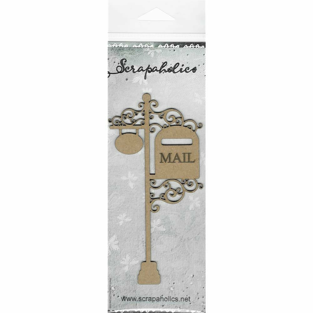 Gray Scrapaholics - Laser Cut Chipboard 2mm Thick - Vintage Mailbox