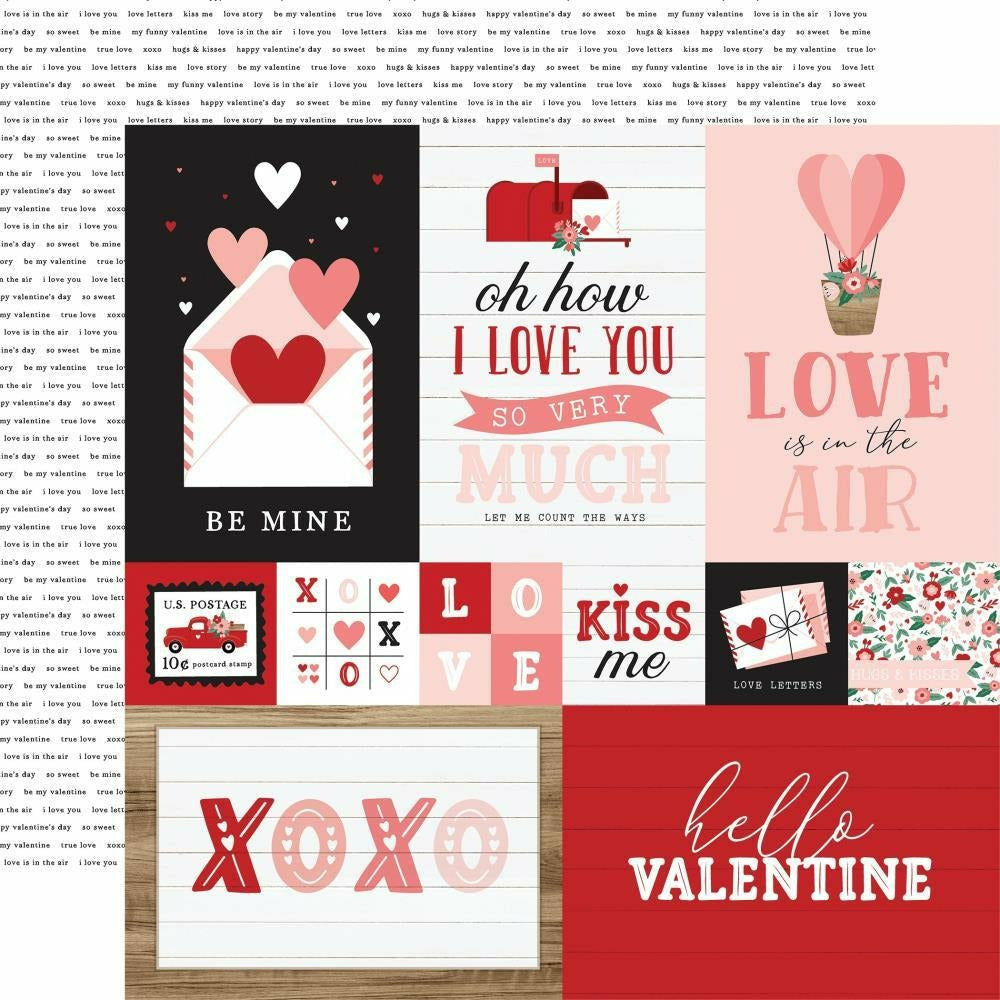 Misty Rose Echo Park Paper - Hello Valentine Cardstock Stickers 12"X12"