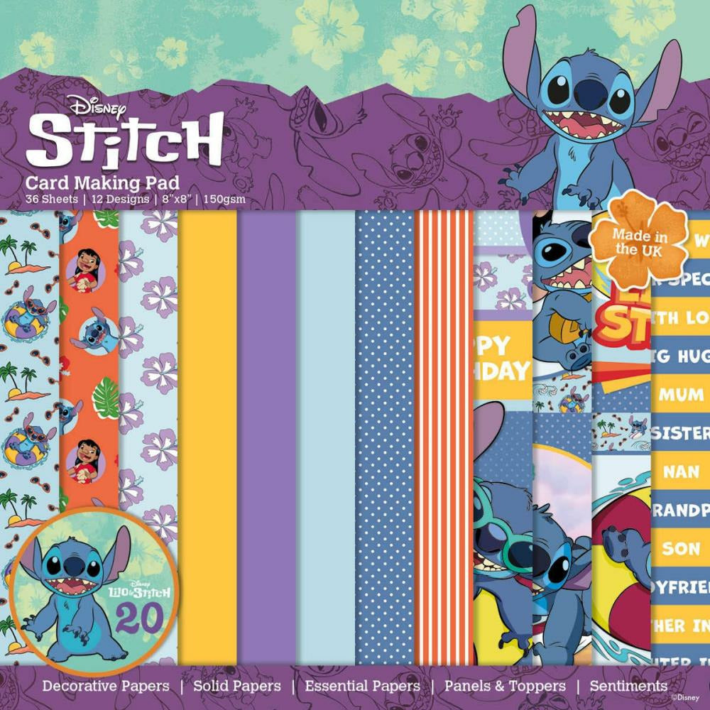Creative World Of Crafts - Disney Coloured Card Pack - Lilo & Stitch - by Creative Expressions