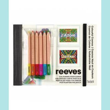 Reeves Colouring Postcards - Colourful Cosmos Set of 7