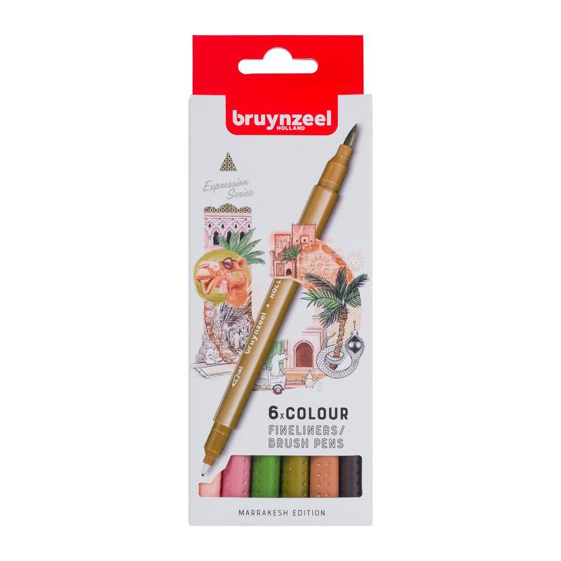Bruynzeel - Brush Pen Fineliner Set SET 6