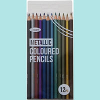 Jasart - Metallic Coloured Pencils - 12 pc