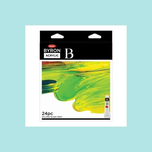 Yellow Green Jasart Byron Acrylic Paint 12 ml Sets of 12 & 24