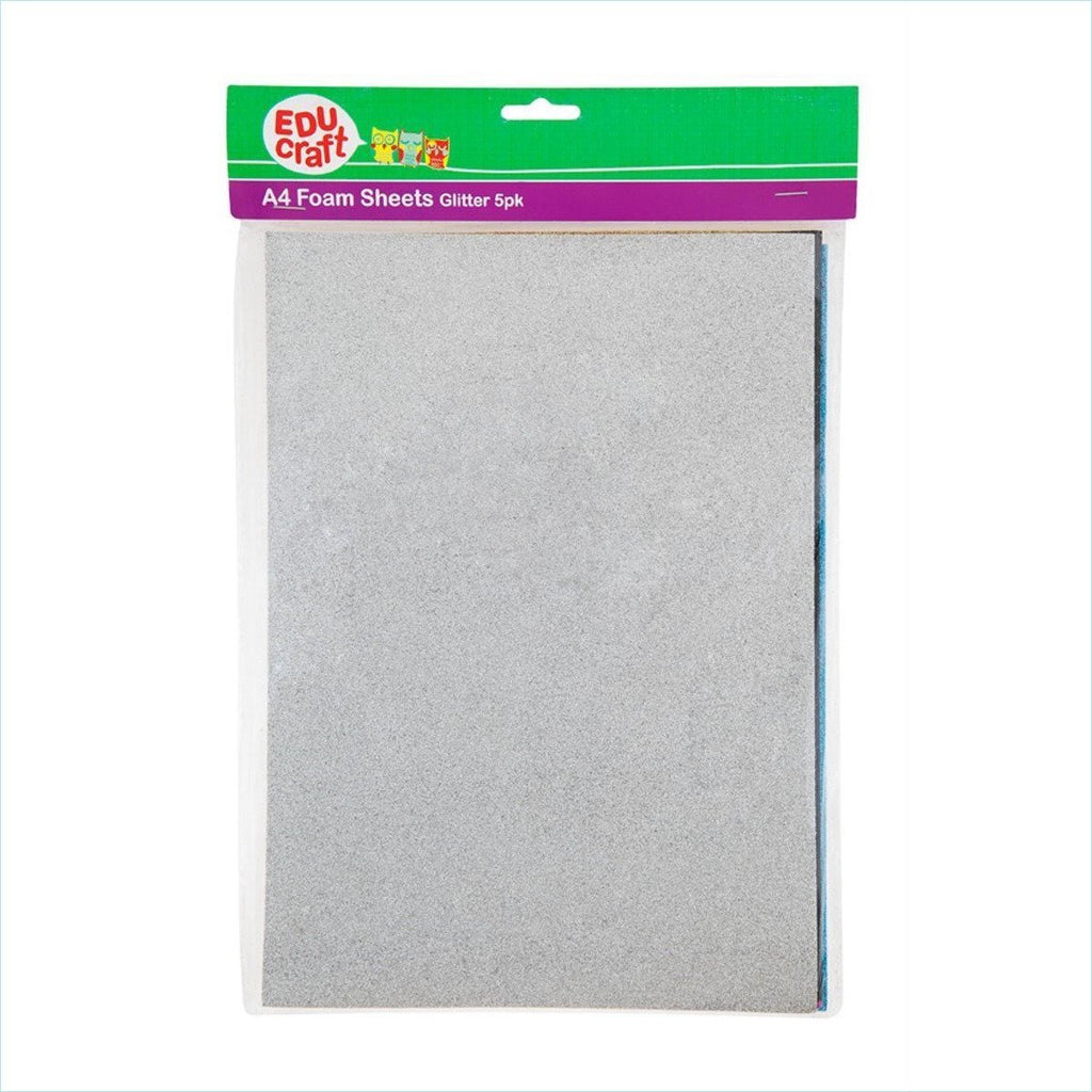 Educraft - A4 Foam Sheets Glitter (Pack 5)