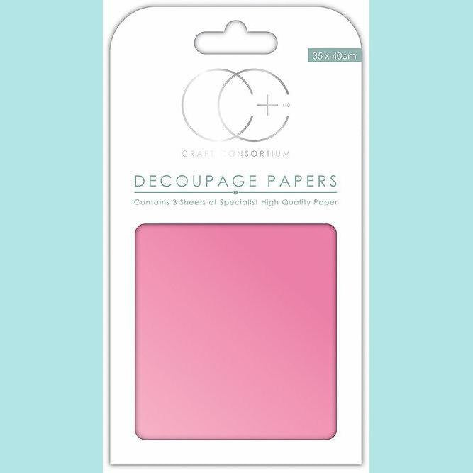 Craft Consortium - Decoupage Papers PEARL PINK