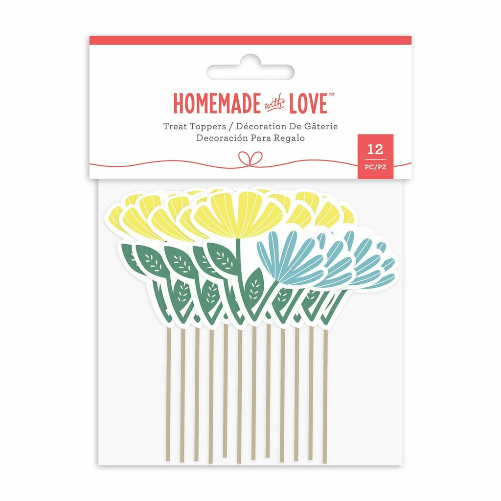Homemade With Love -  Cupcake Toppers Flower (12 Pieces)
