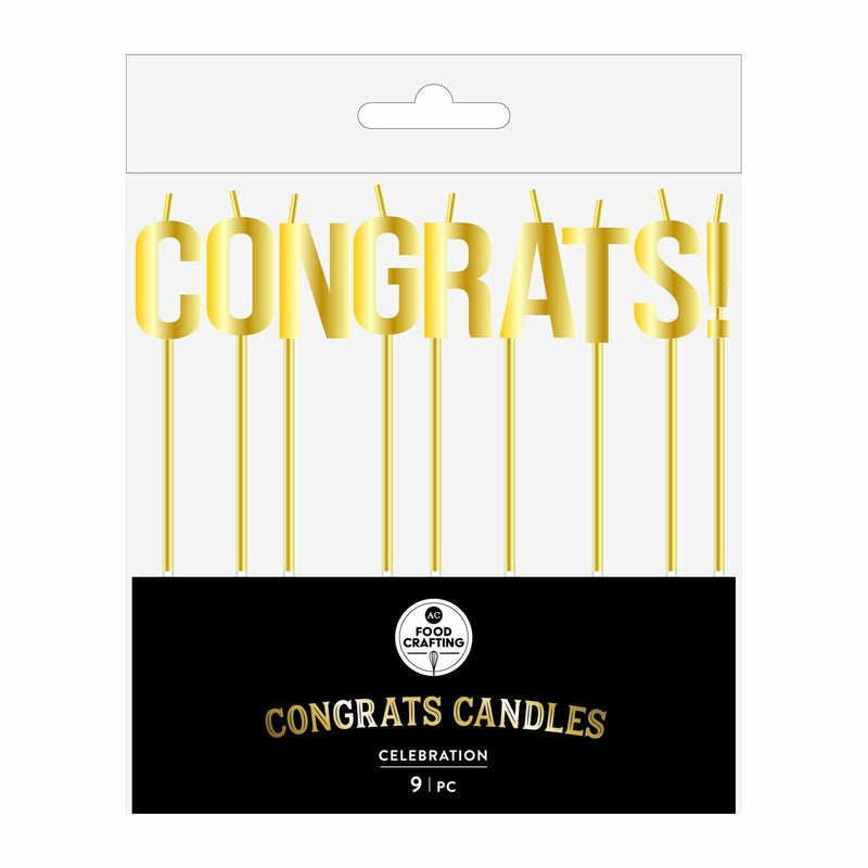 American Crafts - Candles Congrats Gold