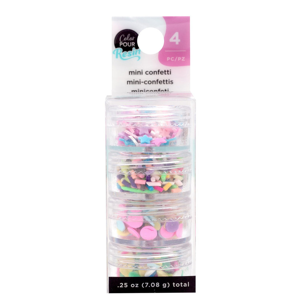 American Crafts - Bright Color Pour Resin - Mini Confetti - Pastel