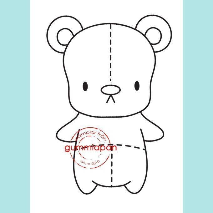 Gummiapan - Teddy Bear Stamp