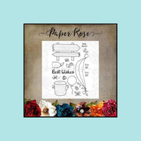 White Smoke Paper Rose - Bush Babies Accessories - Stamp and Die