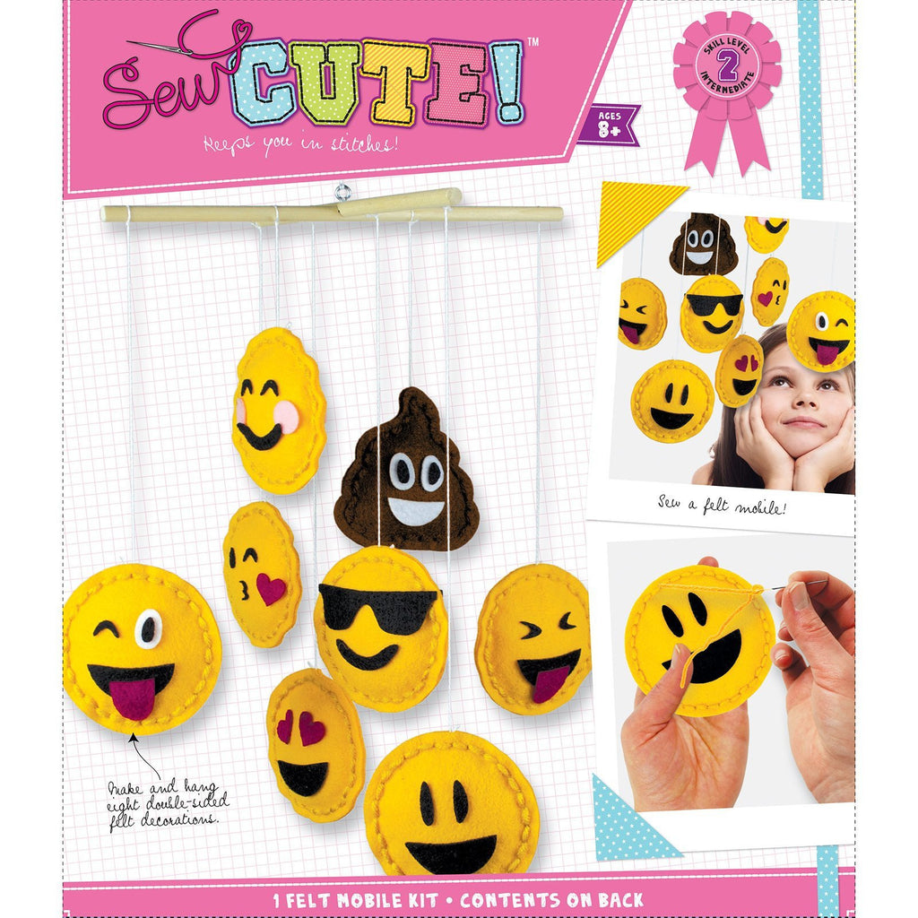 Colorbok - Sew Cute!  Mobile Felt Kit - Emoji