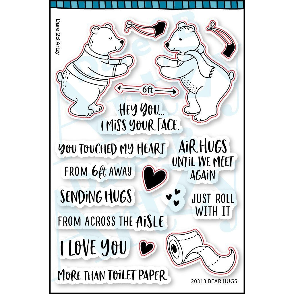 Dare 2B Artzy - Bear Hugs Stamp Set
