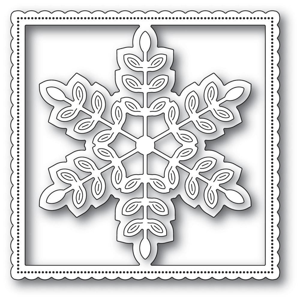Poppystamps - Leafy Snowflake Frame Craft Die