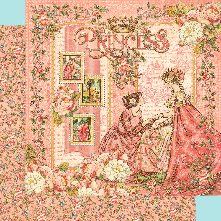 Graphic 45 - Princess Collection - 12" X 12" Paper - Princess