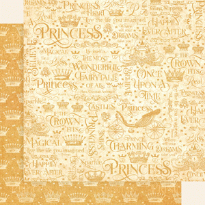 Graphic 45 - Princess Collection - 12" X 12" Paper - If the Crown Fits