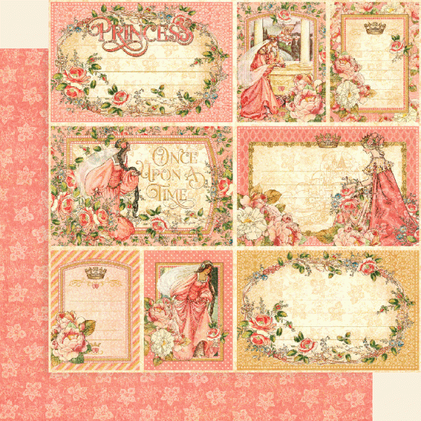 Graphic 45 - Princess Collection - 12" X 12" Paper - Your Highness