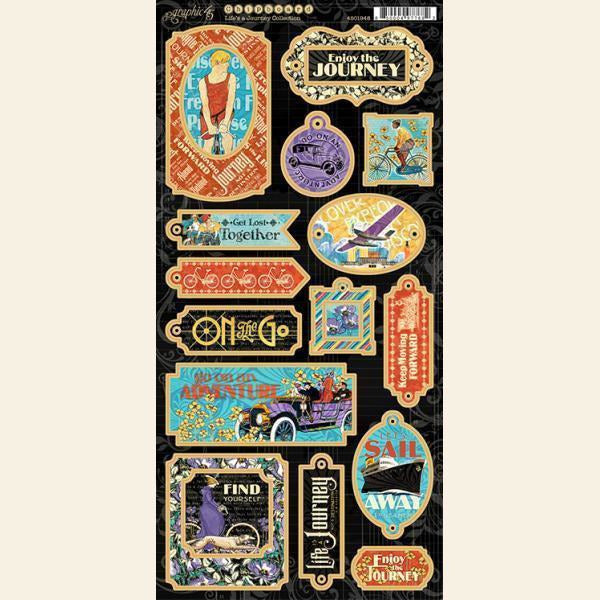 Graphic 45 - Life's a Journey Chipboard
