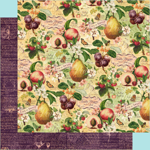 Tan Graphic 45 - Fruit & Flora 12"x 12" Single Sheets