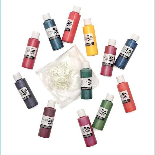 American Crafts - Medium Tie Dye Kit 4oz 76/Pkg (12 assorted bright colours)