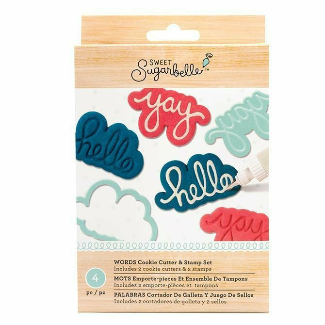 Bisque Sweet Sugarbelle - Cookie Cutter & Stamp Set - Words