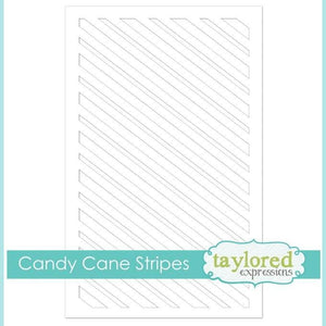 Taylored Expressions - Mini Slim Stencil - Candy Cane Stripes