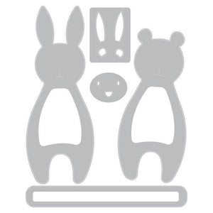 Sizzix Thinlits Die Set 2PK - Bunny & Bear Hugs