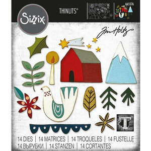 Sizzix Thinlits Die Set 14PK - Funky Nordic by Tim Holtz