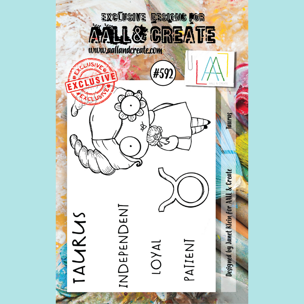 Powder Blue AALL & Create - A7 Stamps Set #592 - Taurus