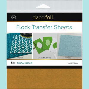 iCraft - Deco Foil - Flock Transfer Sheets 6 Pack TUSCAN GOLD