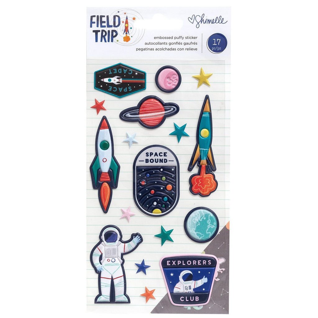 American Crafts - Sticker - Field Trip - Embossed Puffy Stickers (17 pc)