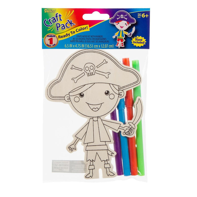 Darice® - Wood Kit with Markers - Pirate - 6-1/2 inches