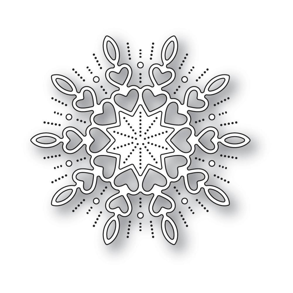Memory Box - Holiday Heart Snowflake Craft Die