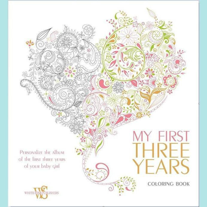 My First Three Years (girl). Album and Coloring Book