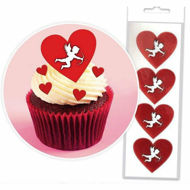 Cake Craft - Cupid Heart Wafer Toppers