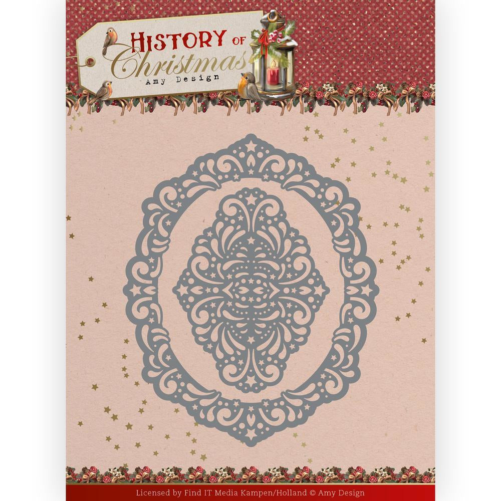 Amy Design - History of Christmas - Lacy Christmas Oval Die