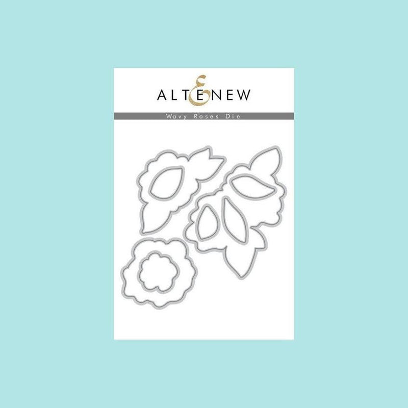 Ghost White Altenew - Wavy Roses  - Stamp, Die and Mask Stencil