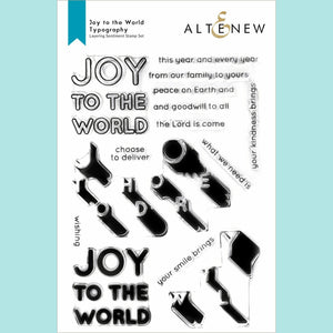 Powder Blue Altenew - Joy to the World Typography Stamp Set