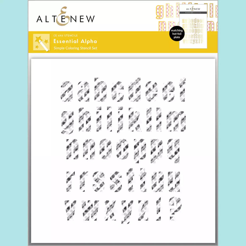 Altenew - Essential Alpha Simple Coloring Stencil Set