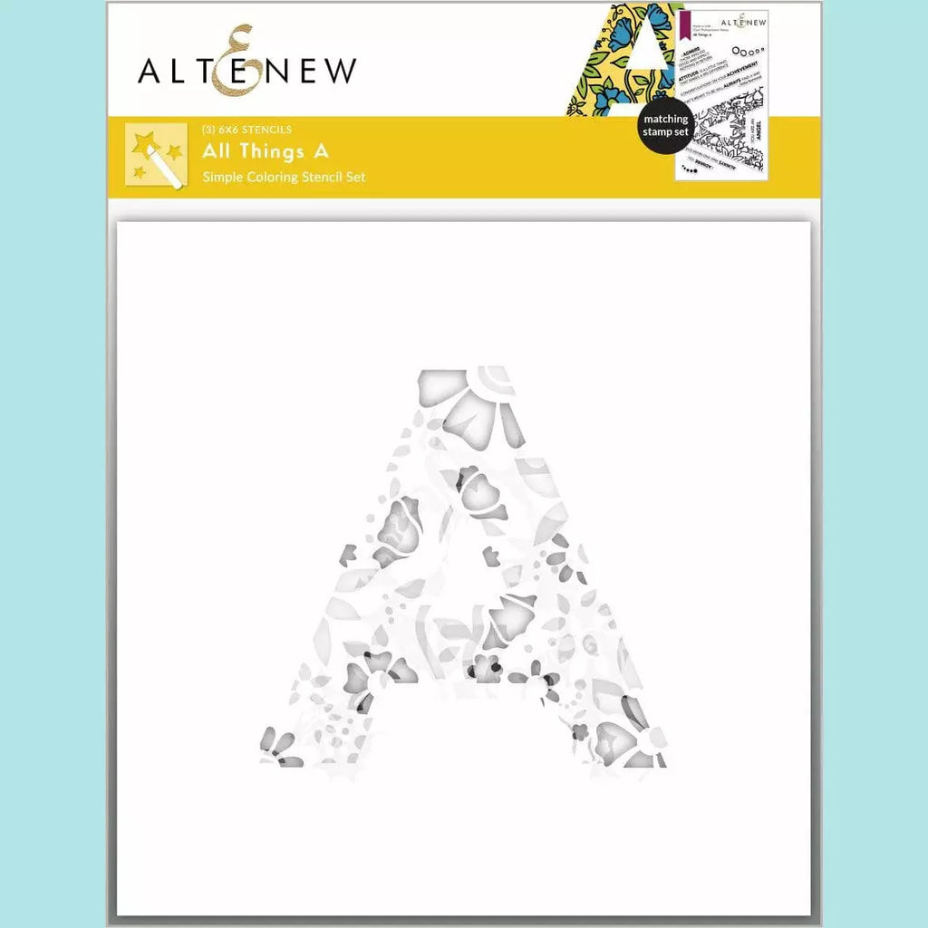 Altenew - All Things A Simple Coloring Stencil Set - 3 in 1