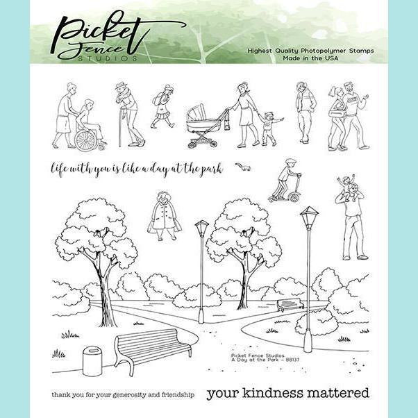 Picket Fence Studios - A Walk in the Park Stamps