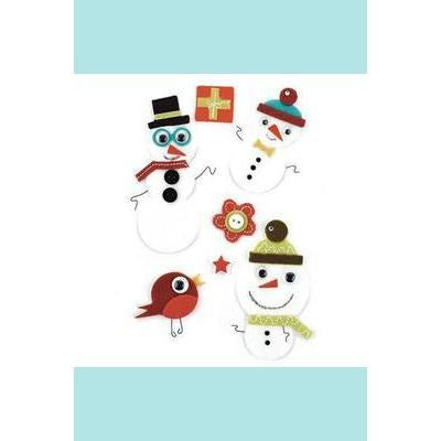 Basic Grey - Marjolaine Woolies - Felt Stickers - Christmas