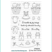 Your Next Stamp - Baby Clothes Line Stamp and Die