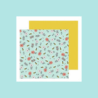 American Crafts - Pebbles - Jen Hadfield - Hey Hello - 12x12 Double Sided Papers BEE BLOSSOMS