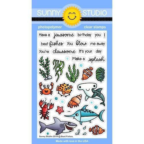 Sunny Studio Stamps - Best Fishes Stamp
