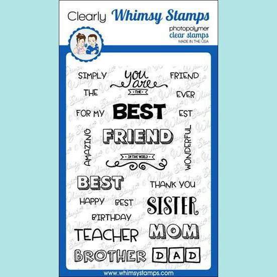 Whimsy Stamps - Best Best Clear Stamps