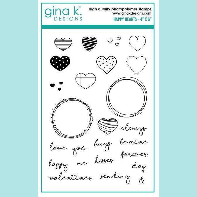 Gina K Designs - Beth Silaika- Happy Hearts Stamp and Die Sets